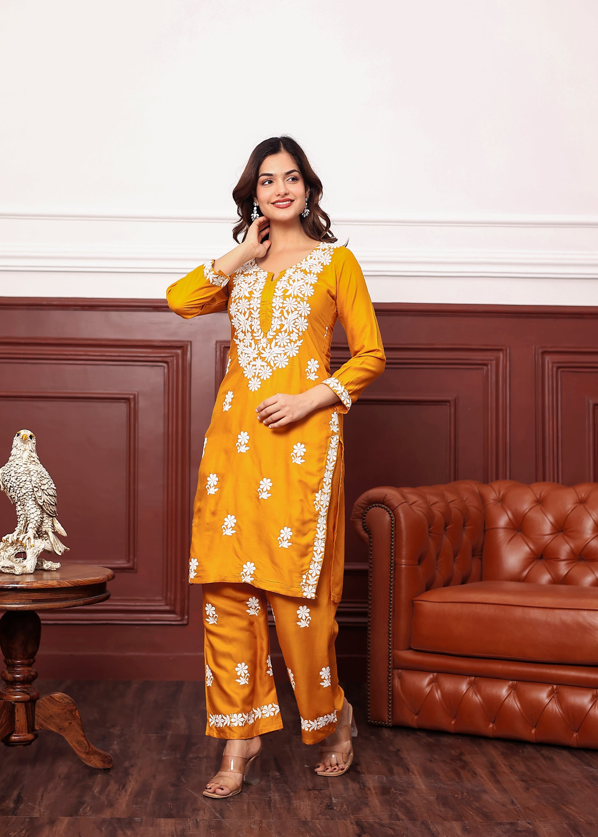 YELLOW New colours in our best seller chikankari Plazzo set
