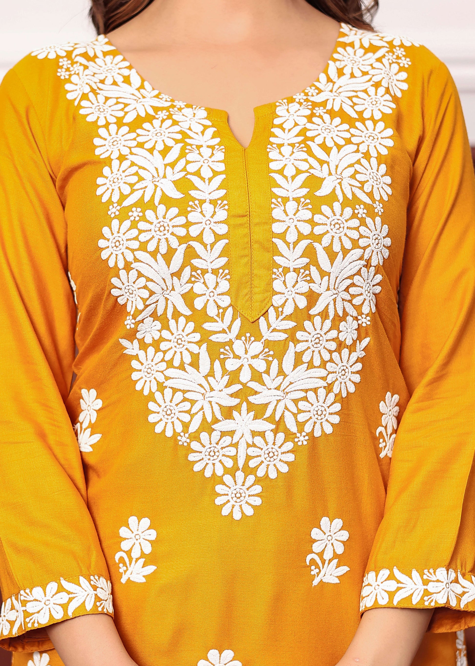 YELLOW New colours in our best seller chikankari Plazzo set