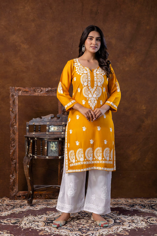 YELLOW Trendy Fashionable kurtis